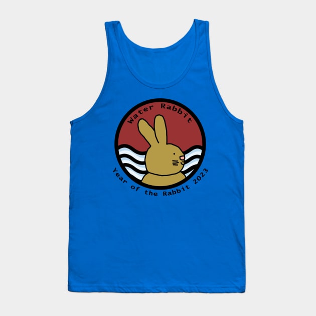 Cute Year of the Rabbit 2023 Water Tank Top by ellenhenryart